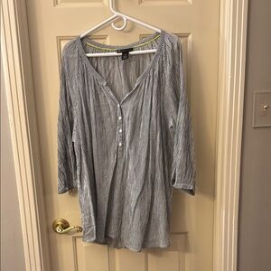 Women's Striped Gray Top
